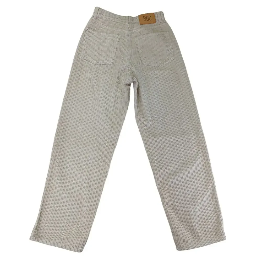 BDG High Rise Baggy Corduroy Jeans‎ Pants Women's Size 27 Cream Ecru